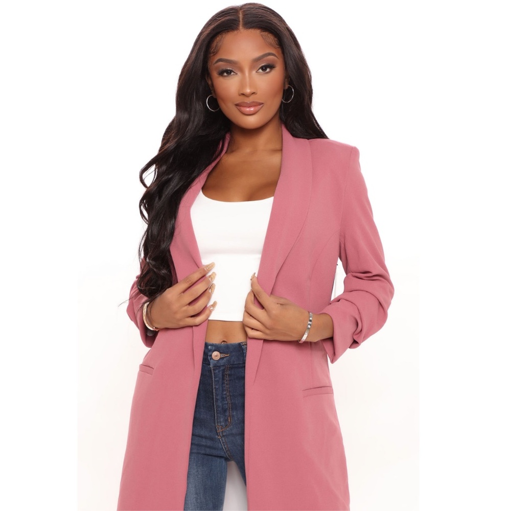 Olivia Open Front Blazer - Mauve [Size M] NWT - image 1